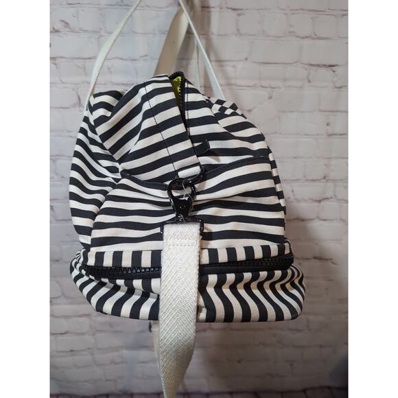 Kate Spade Travel Saturday Weekender Canvas Bag Luggage Striped - Picture 7 of 16